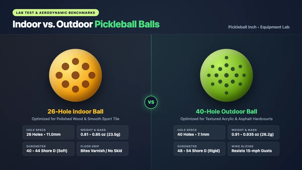 indoor vs outdoor pickleball balls comparison hero