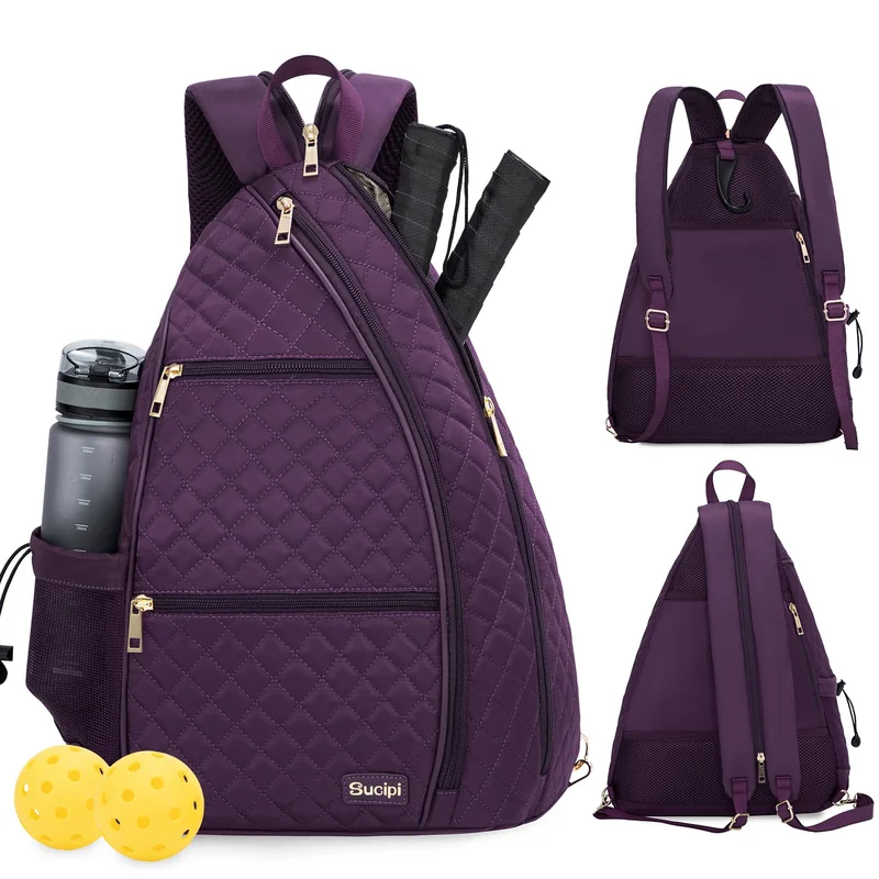Sucipi Court Tote Pickleball Bag with Fence Hook and quilted exterior