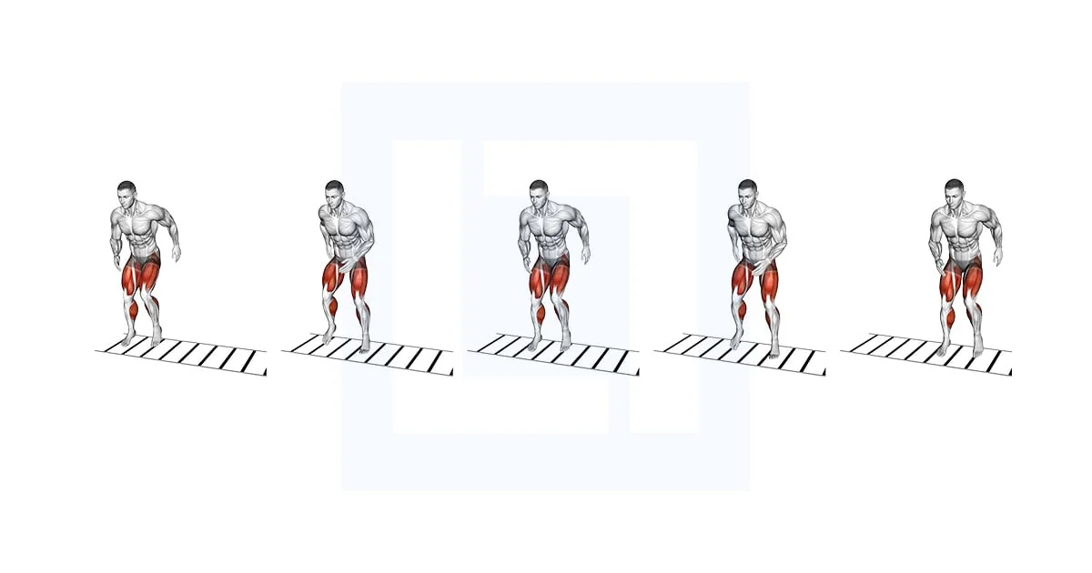 Agility ladder footwork drills improving fast-twitch split-step reaction speed for kitchen firefights