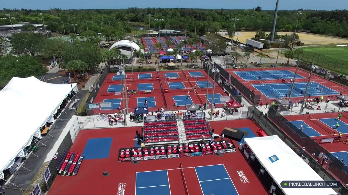 Best places to live for pickleball championship outdoor tournament court complex at morning play