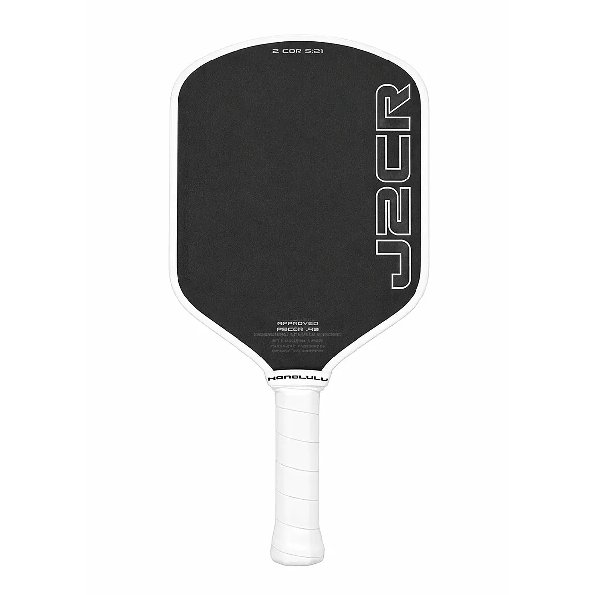 Honolulu Pickleball Company J2CR raw carbon fiber hybrid pickleball paddle