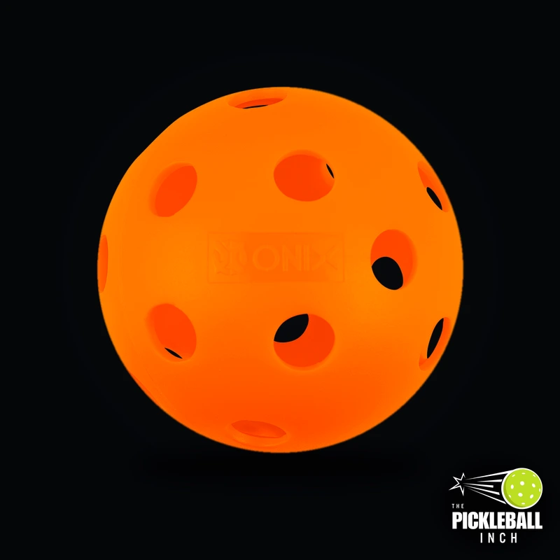 Onix Fuse G2 Indoor Pickleball Ball Lab Test Review on Dark Studio Background